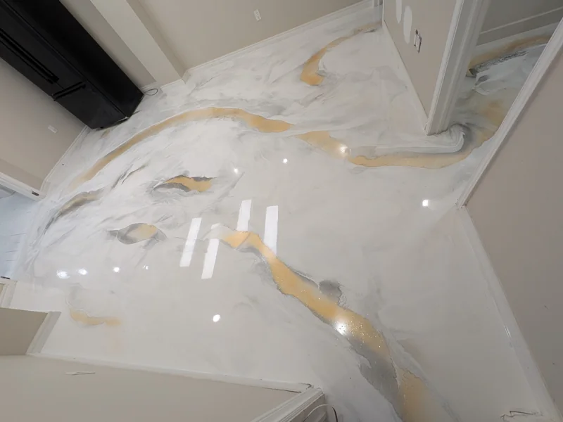 White, gray and gold floor visual from the YAMO project website